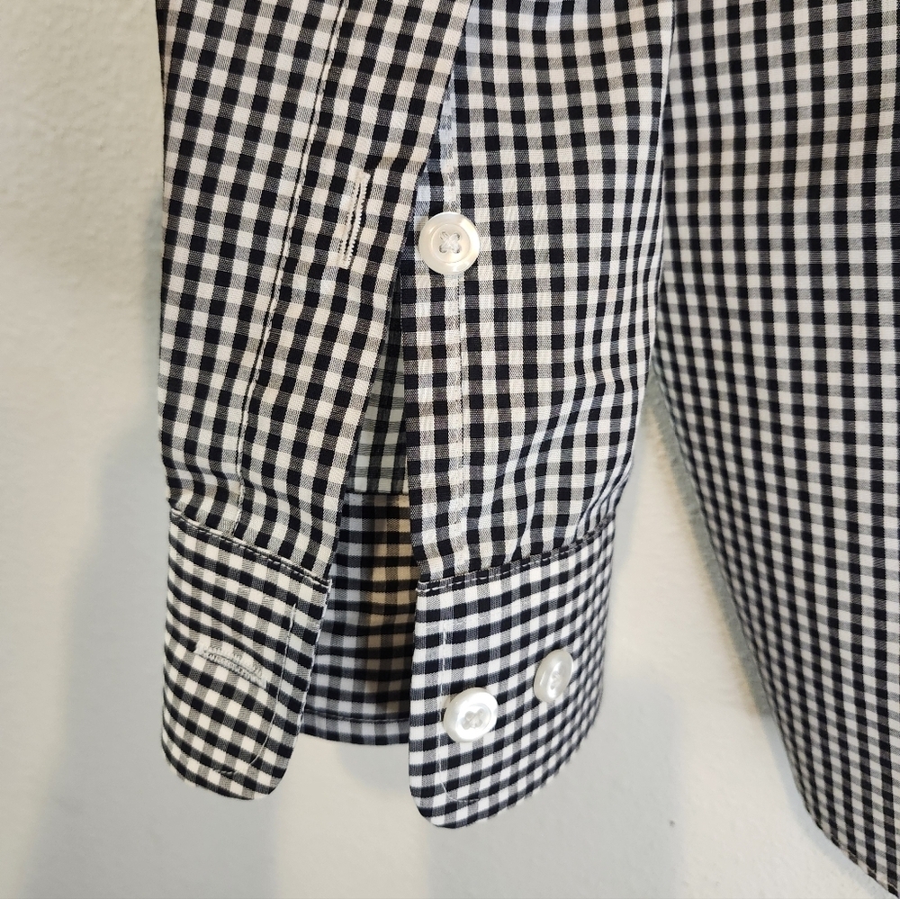 Orvis Men's Black And White Micro Plaid Button Down Casual Shirt Size XL NWOT - Picture 4 of 7